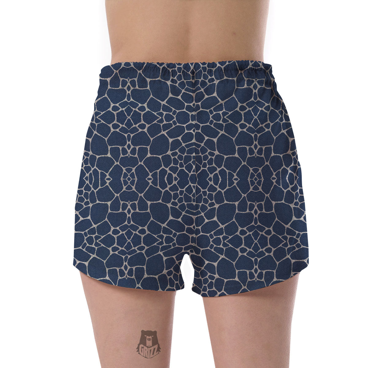 Jeans Giraffe Denim Print Pattern Women's Shorts-grizzshop