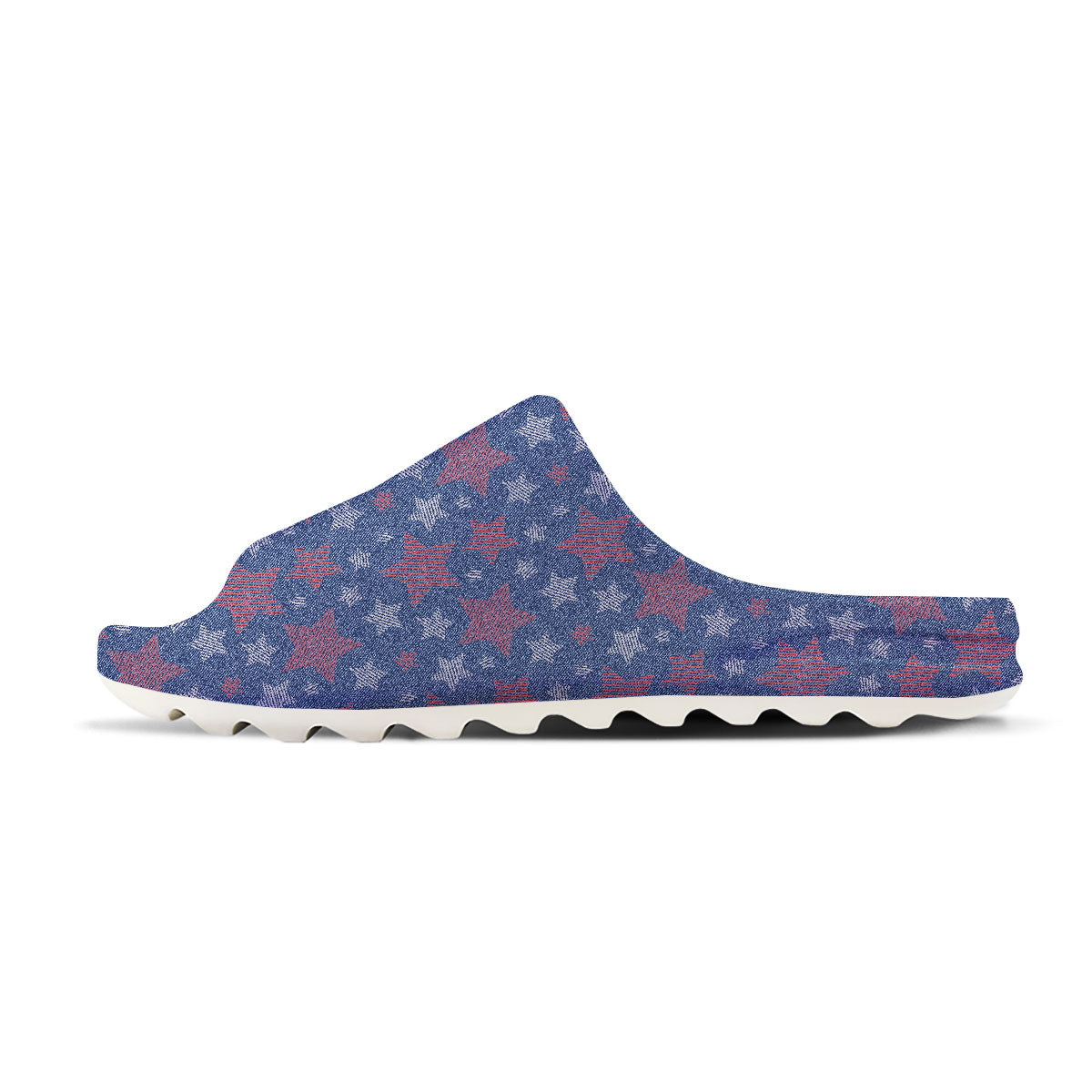 Jeans Star Denim Print Pattern Sandals-grizzshop