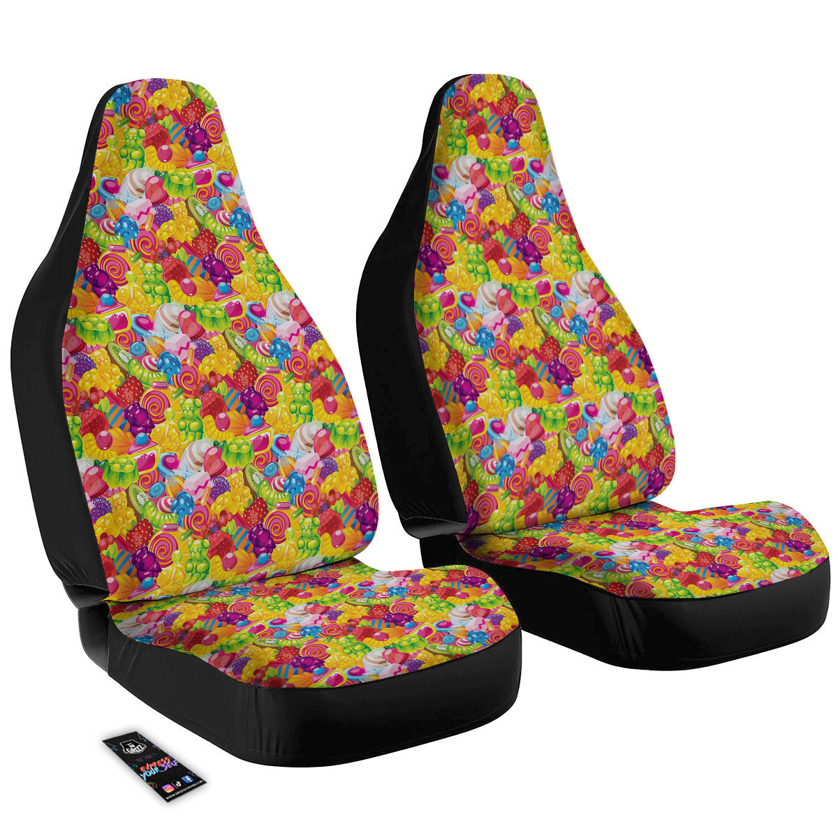 Jelly And Candy Print Pattern Car Seat Covers-grizzshop