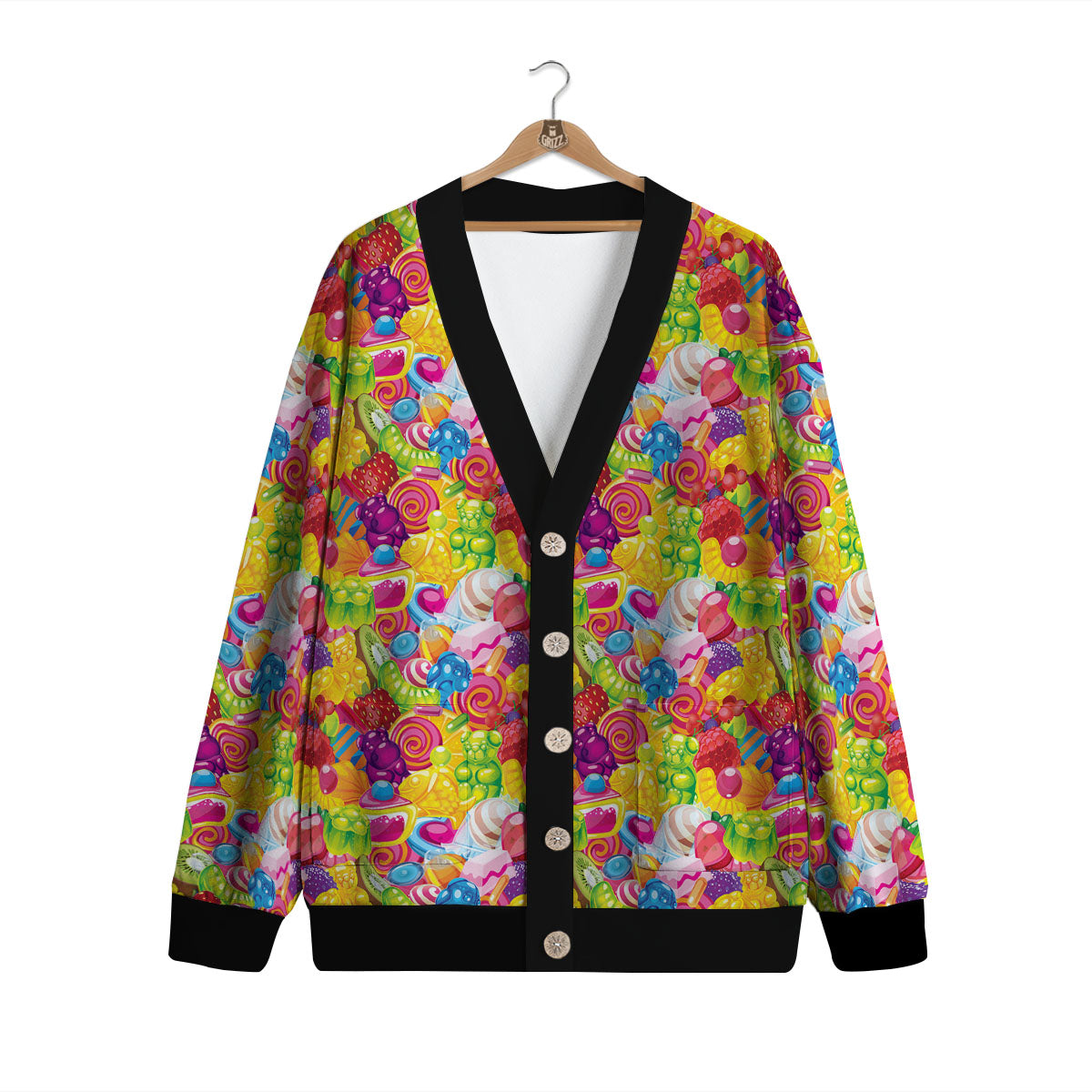 Jelly And Candy Print Pattern Cardigan-grizzshop
