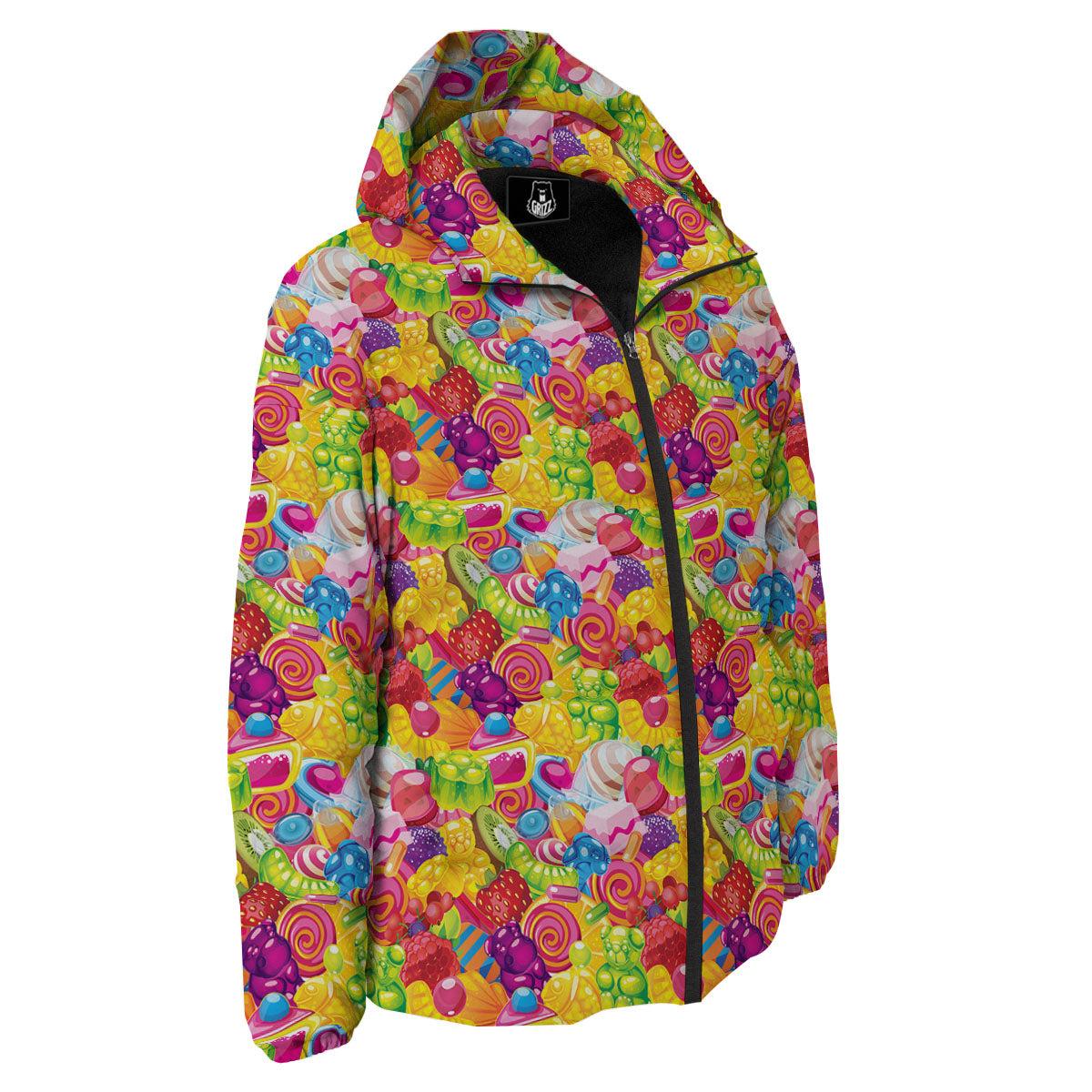 Jelly And Candy Print Pattern Down Jacket-grizzshop