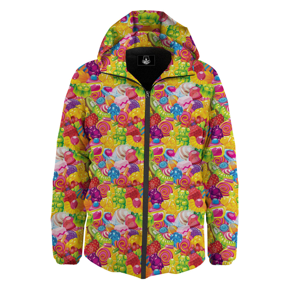 Jelly And Candy Print Pattern Down Jacket-grizzshop