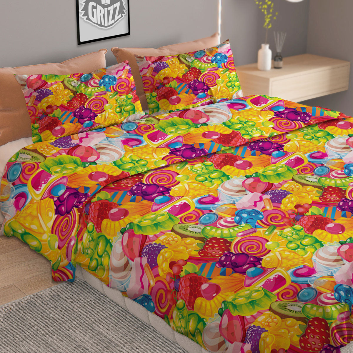 Hieroglyphs Egyptian Print Duvet Cover Bedding Set