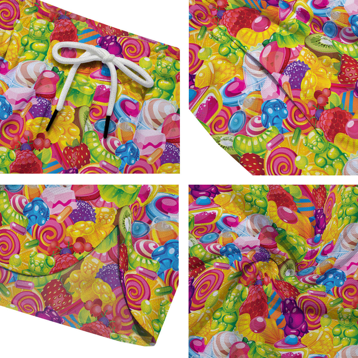 Jelly And Candy Print Pattern Men's Running Shorts-grizzshop