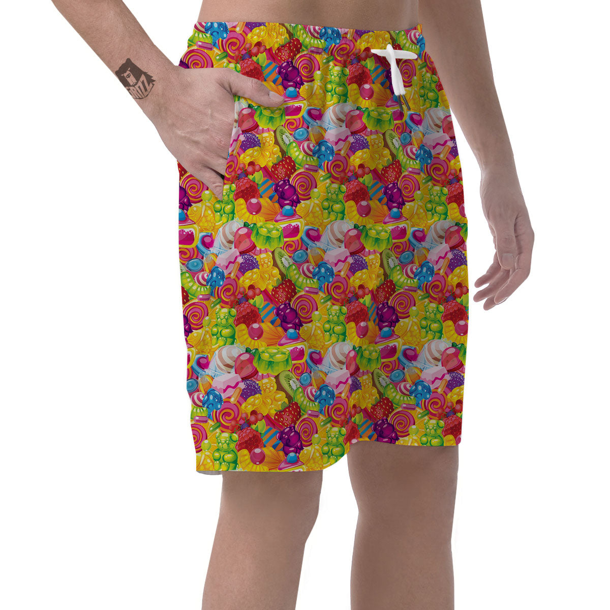 Jelly And Candy Print Pattern Men's Shorts-grizzshop