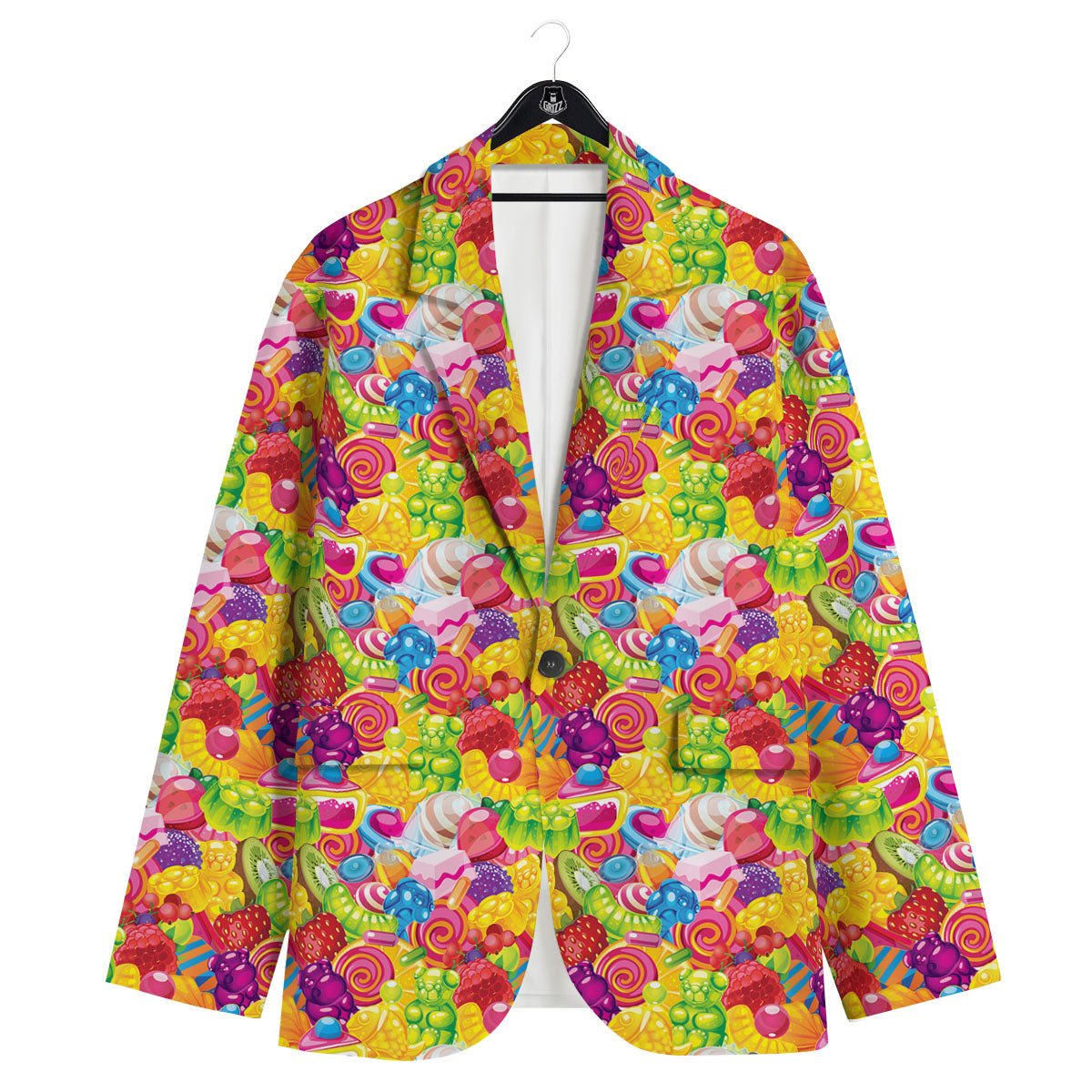 Jelly And Candy Print Pattern Men's Sport Coat-grizzshop