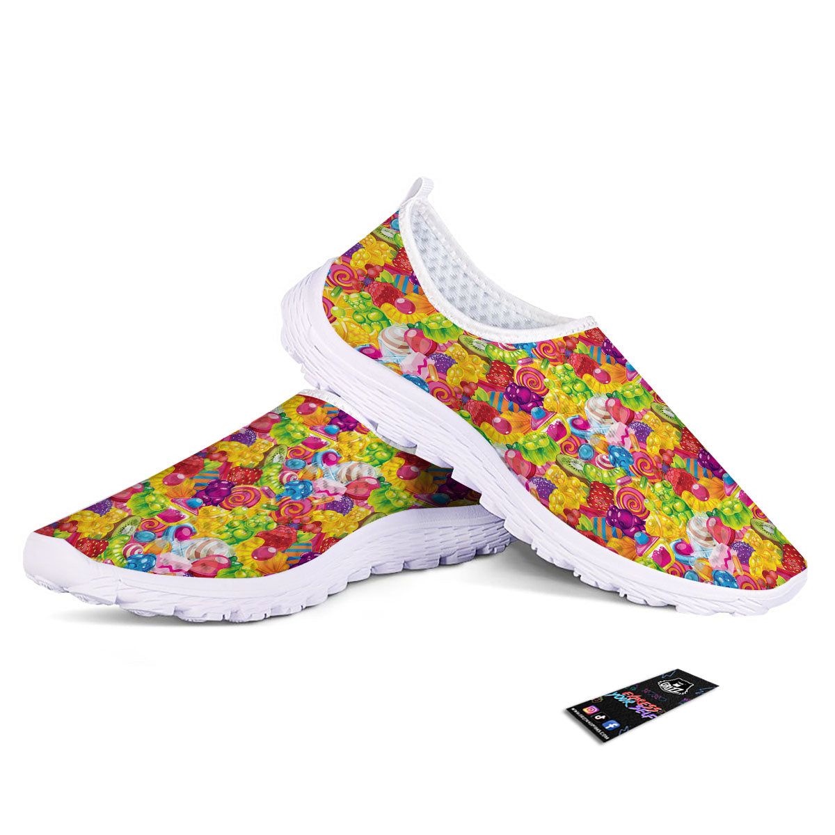 Jelly And Candy Print Pattern Nurse Shoes-grizzshop