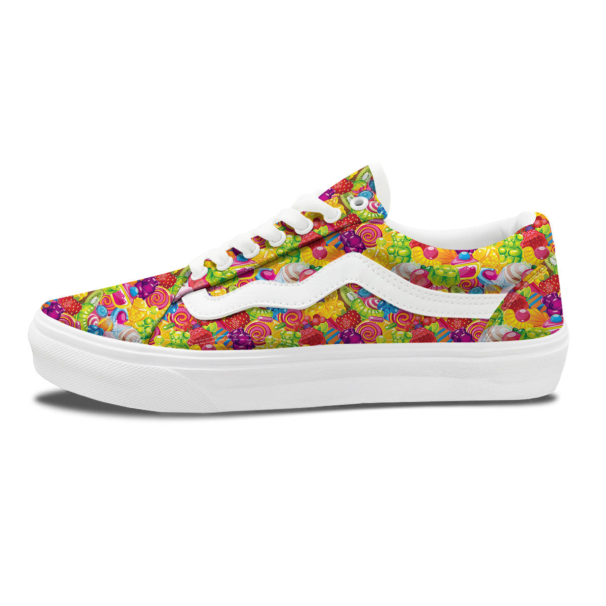 Jelly And Candy Print Pattern Skate Shoes-grizzshop