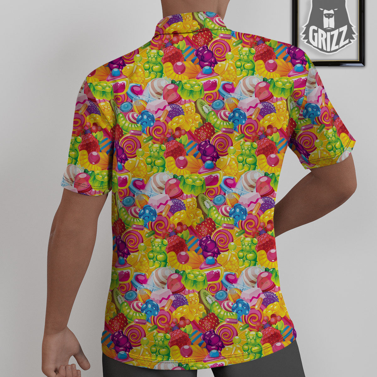 Jelly And Candy Print Pattern Untucked Shirts-grizzshop