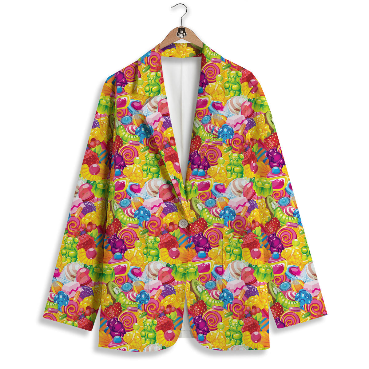 Jelly And Candy Print Pattern Women's Blazer-grizzshop