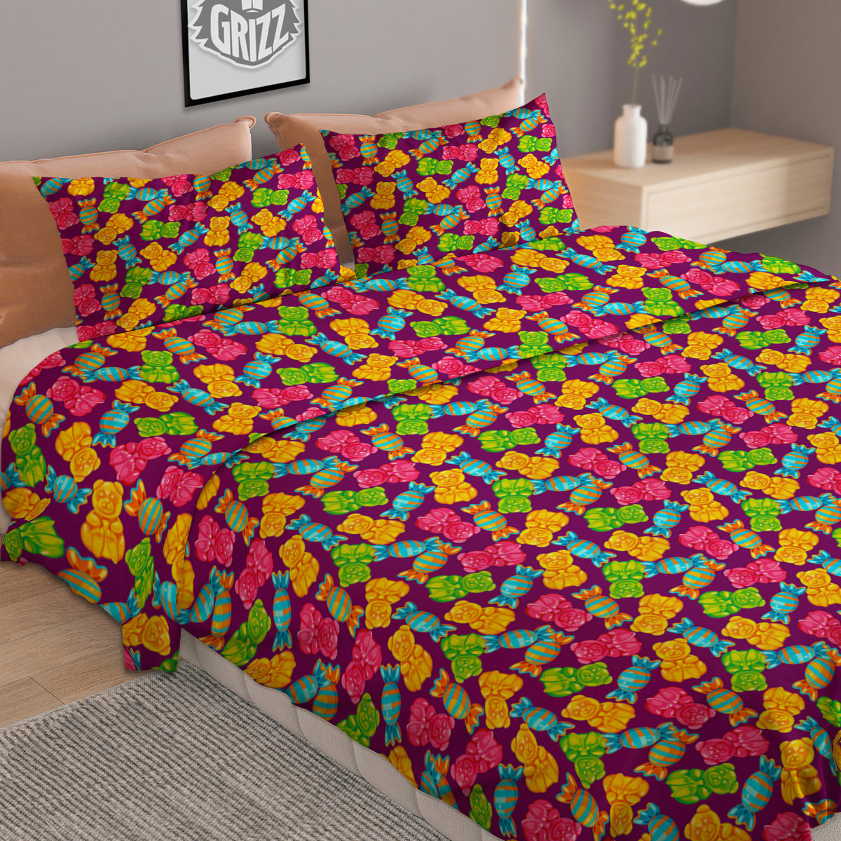 Hieroglyphs Egyptian Print Pattern Duvet Cover Bedding Set