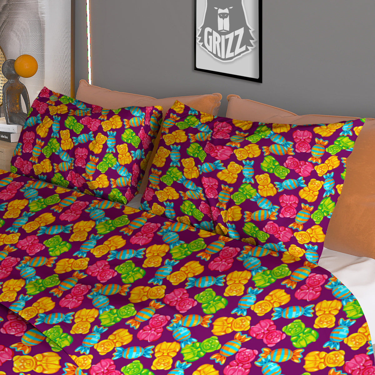 Hieroglyphs Egyptian Print Pattern Duvet Cover Bedding Set