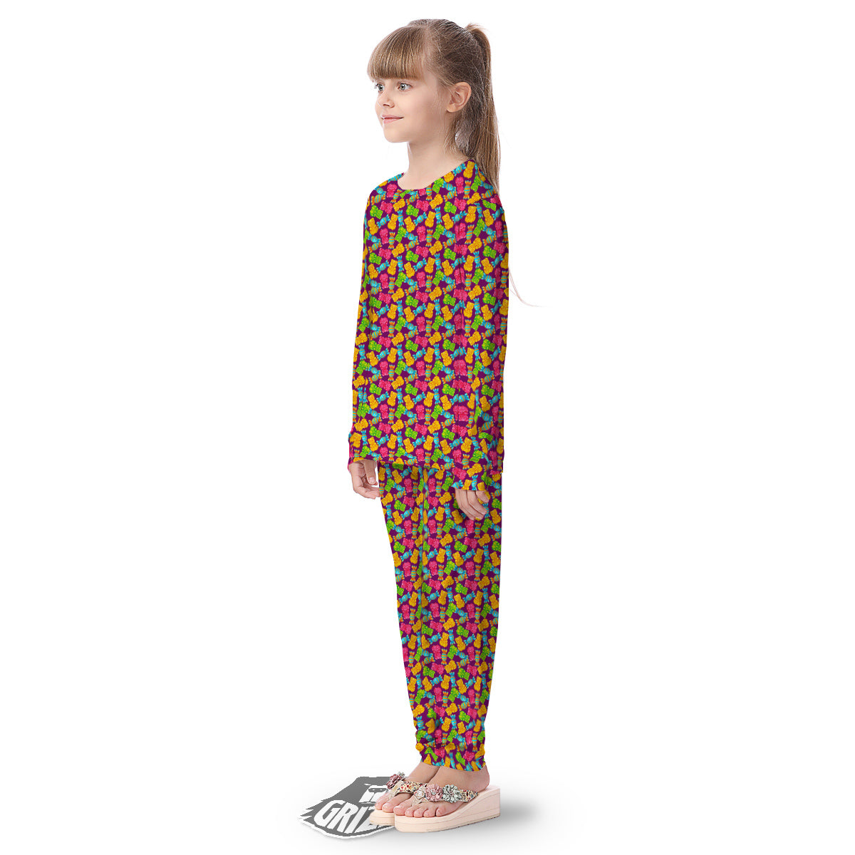 Jelly And Colorful Candy Print Kid's Pajamas-grizzshop