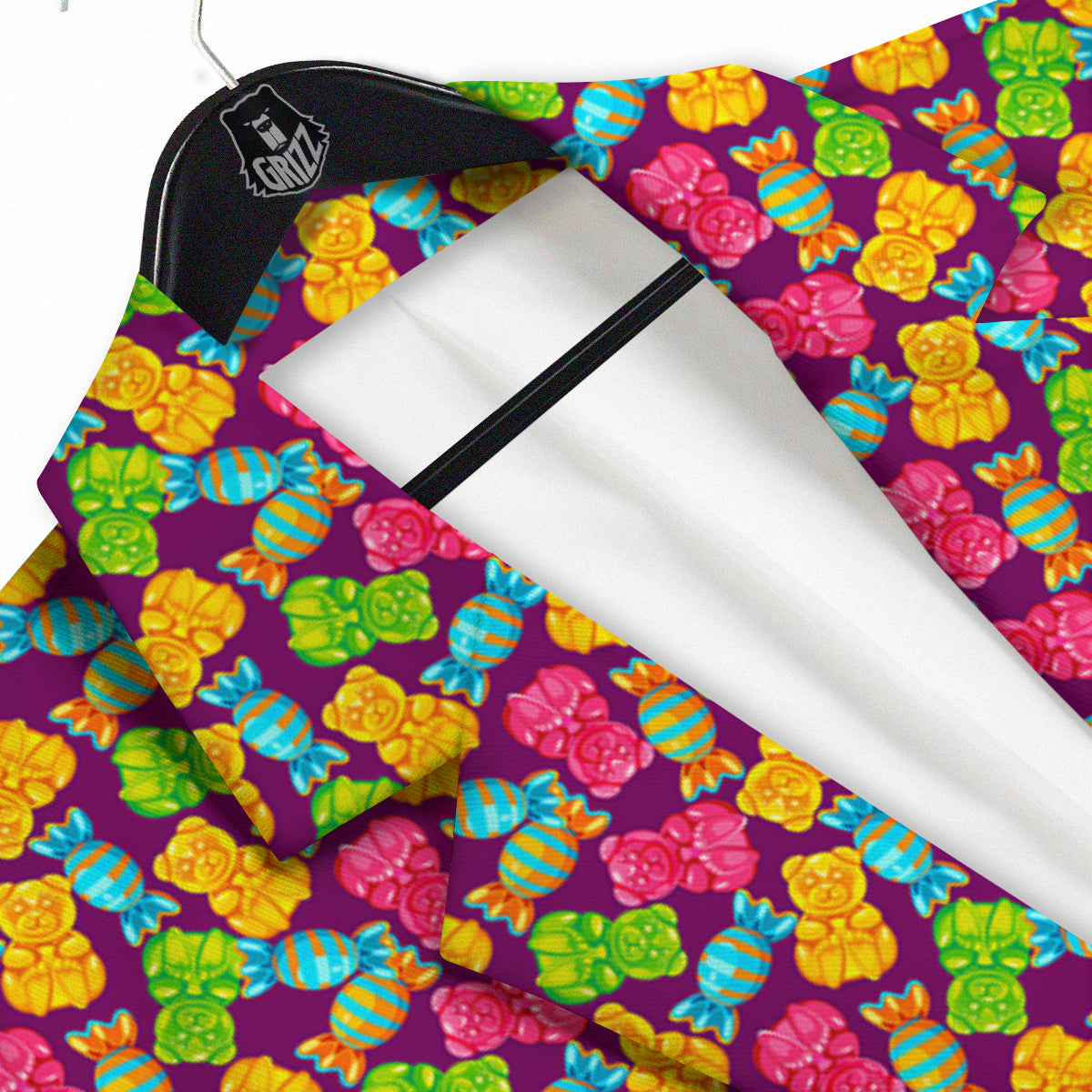 Jelly And Colorful Candy Print Men's Sport Coat-grizzshop