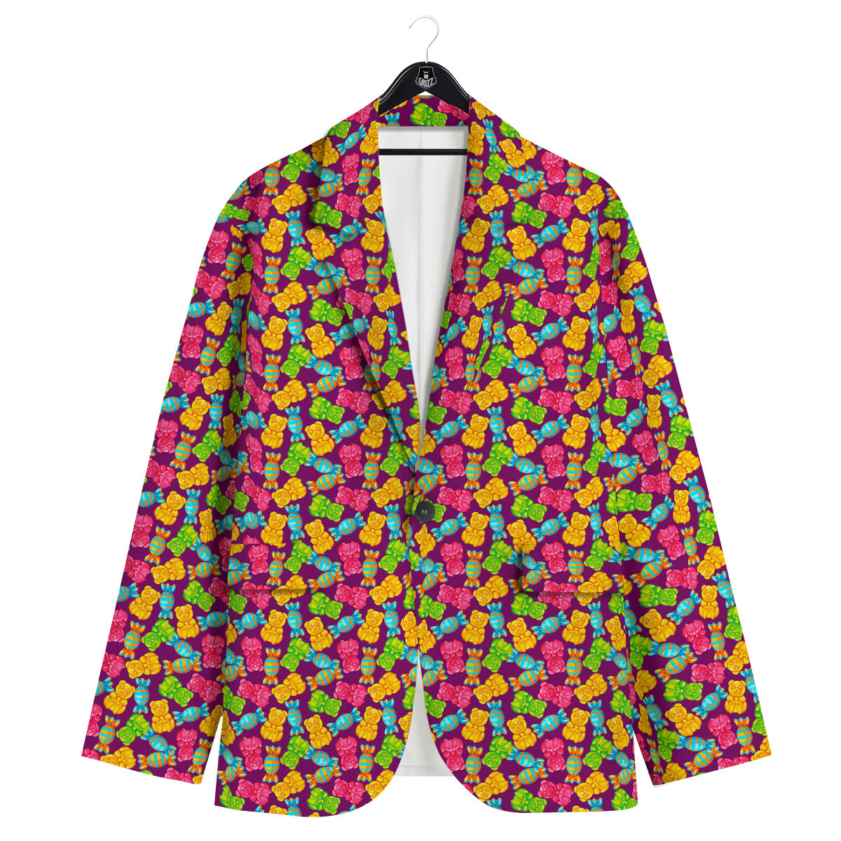 Jelly And Colorful Candy Print Men's Sport Coat-grizzshop