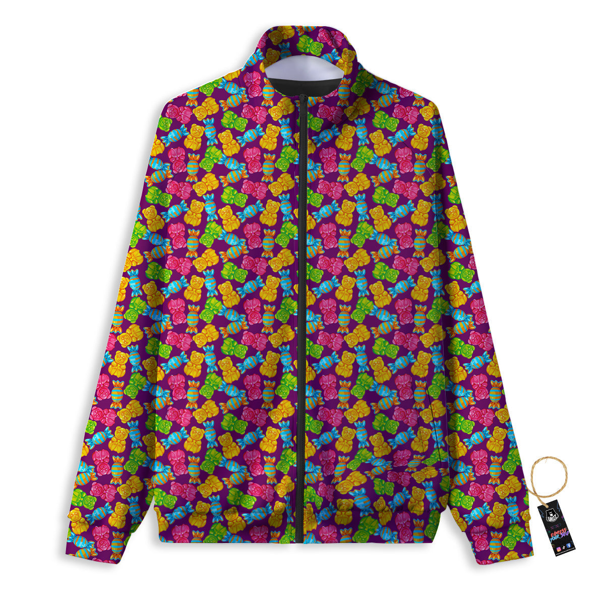 Jelly And Colorful Candy Print Track Jacket-grizzshop