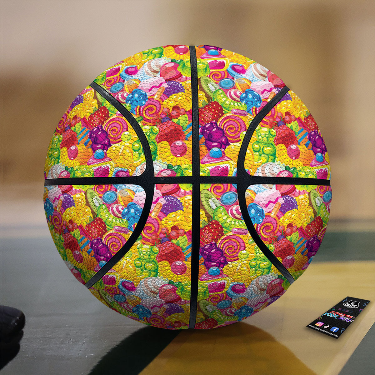 Jelly And Candy Print Pattern Basketball