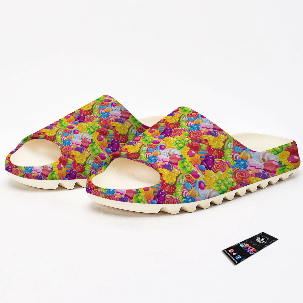Jelly And Candy Print Pattern Sandals-grizzshop