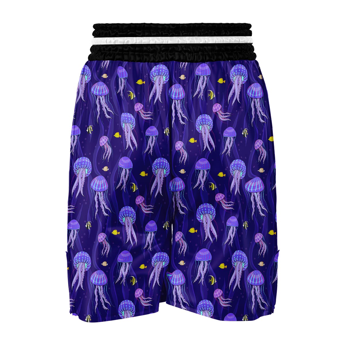 Jellyfish Cartoon Print Pattern Boxing Shorts-grizzshop