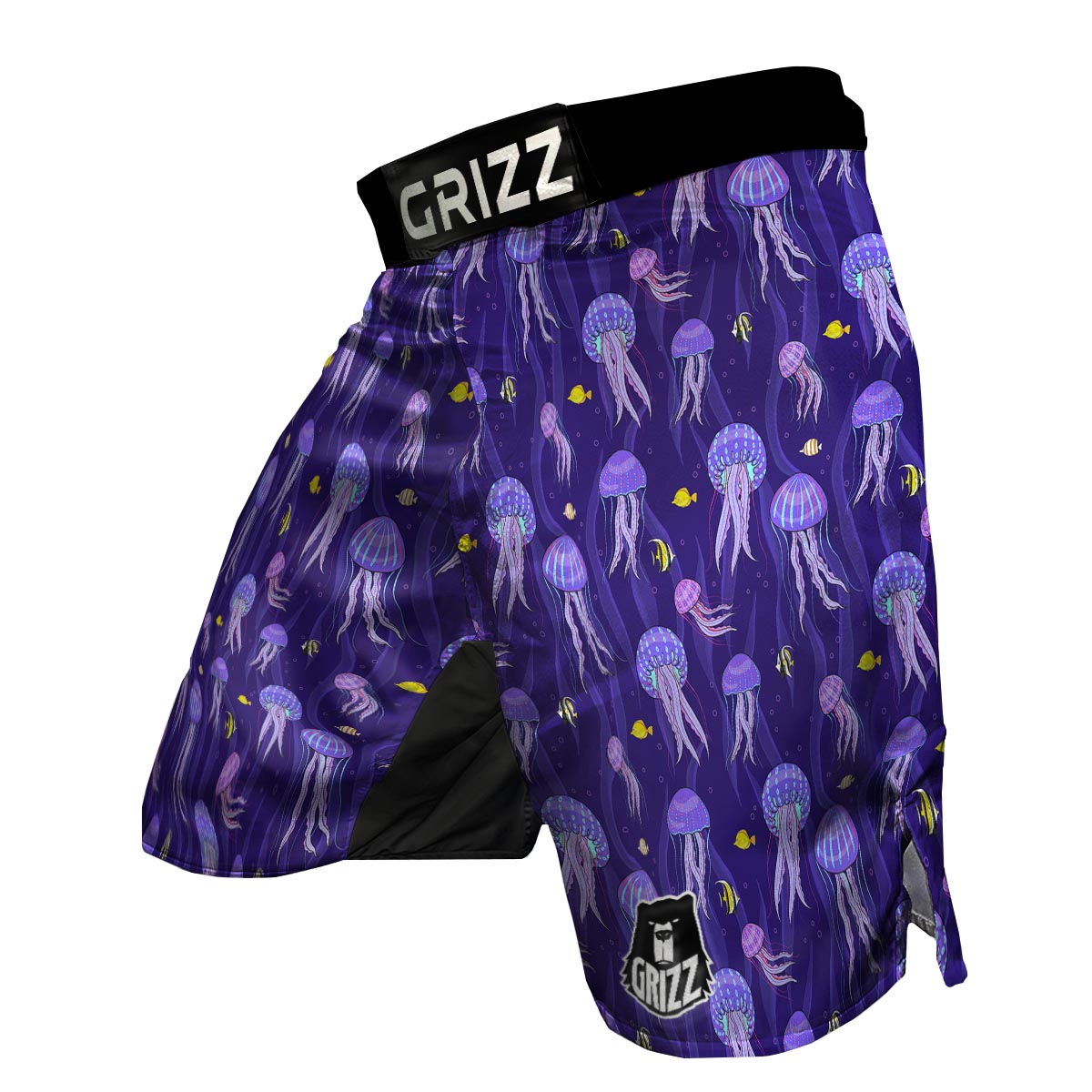 Jellyfish Cartoon Print Pattern MMA Shorts-grizzshop