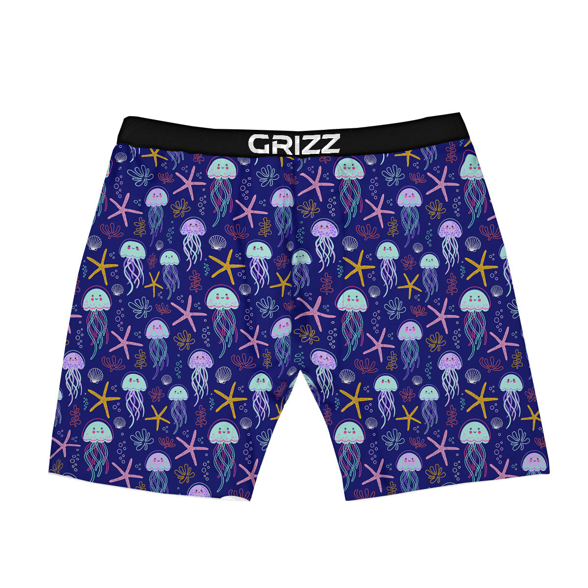 Jellyfish Cute Print Pattern Boxer Briefs-grizzshop