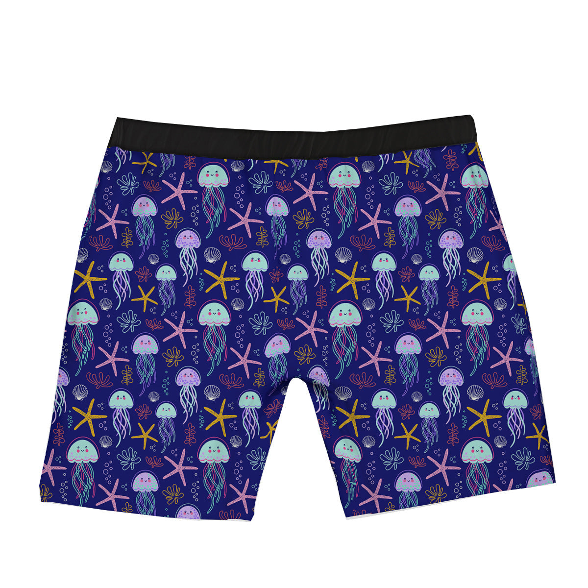 Jellyfish Cute Print Pattern Boxer Briefs-grizzshop