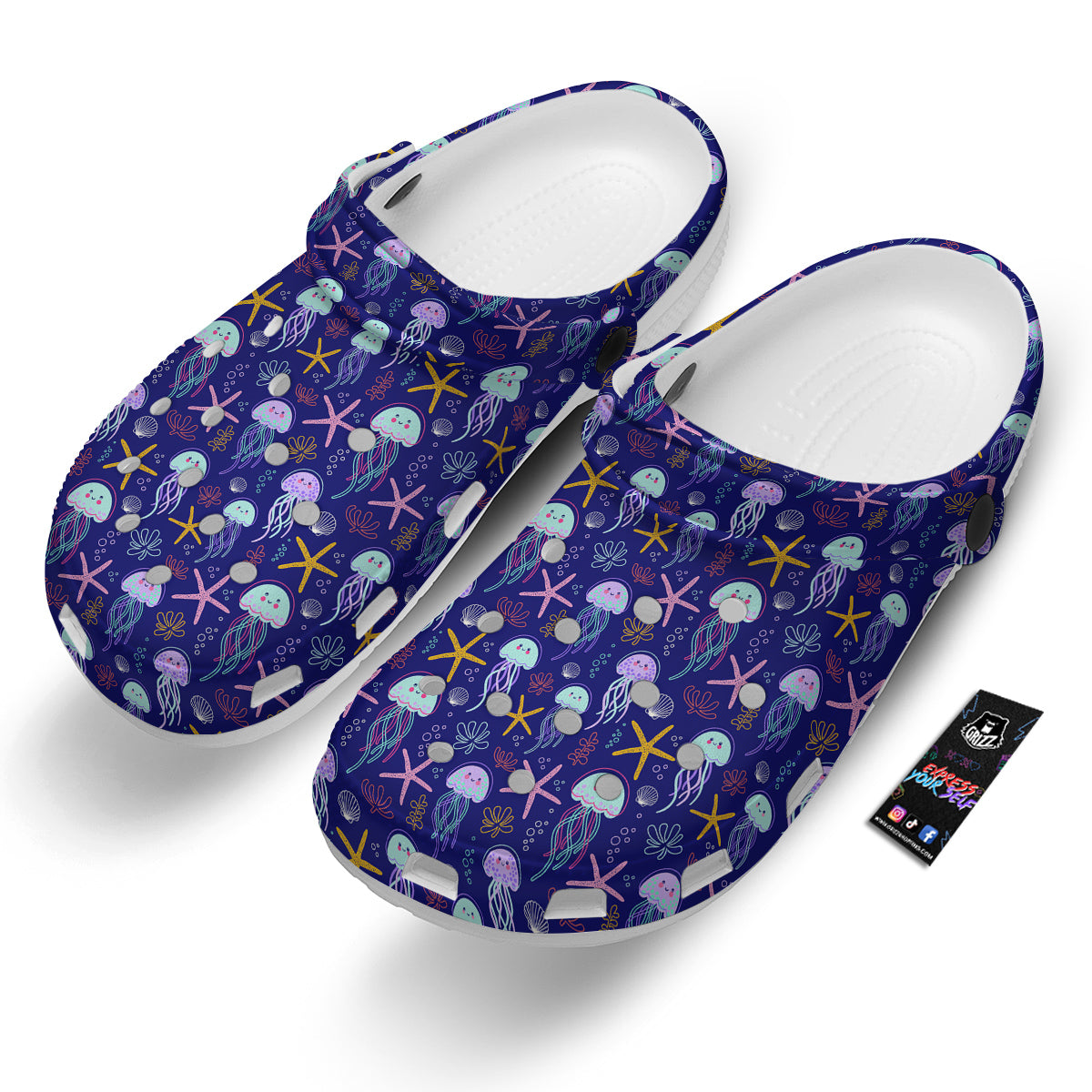 Jellyfish Cute Print Pattern Clog-grizzshop