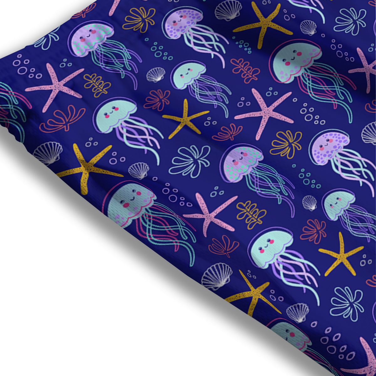 Jellyfish Cute Print Pattern Mesh Shorts