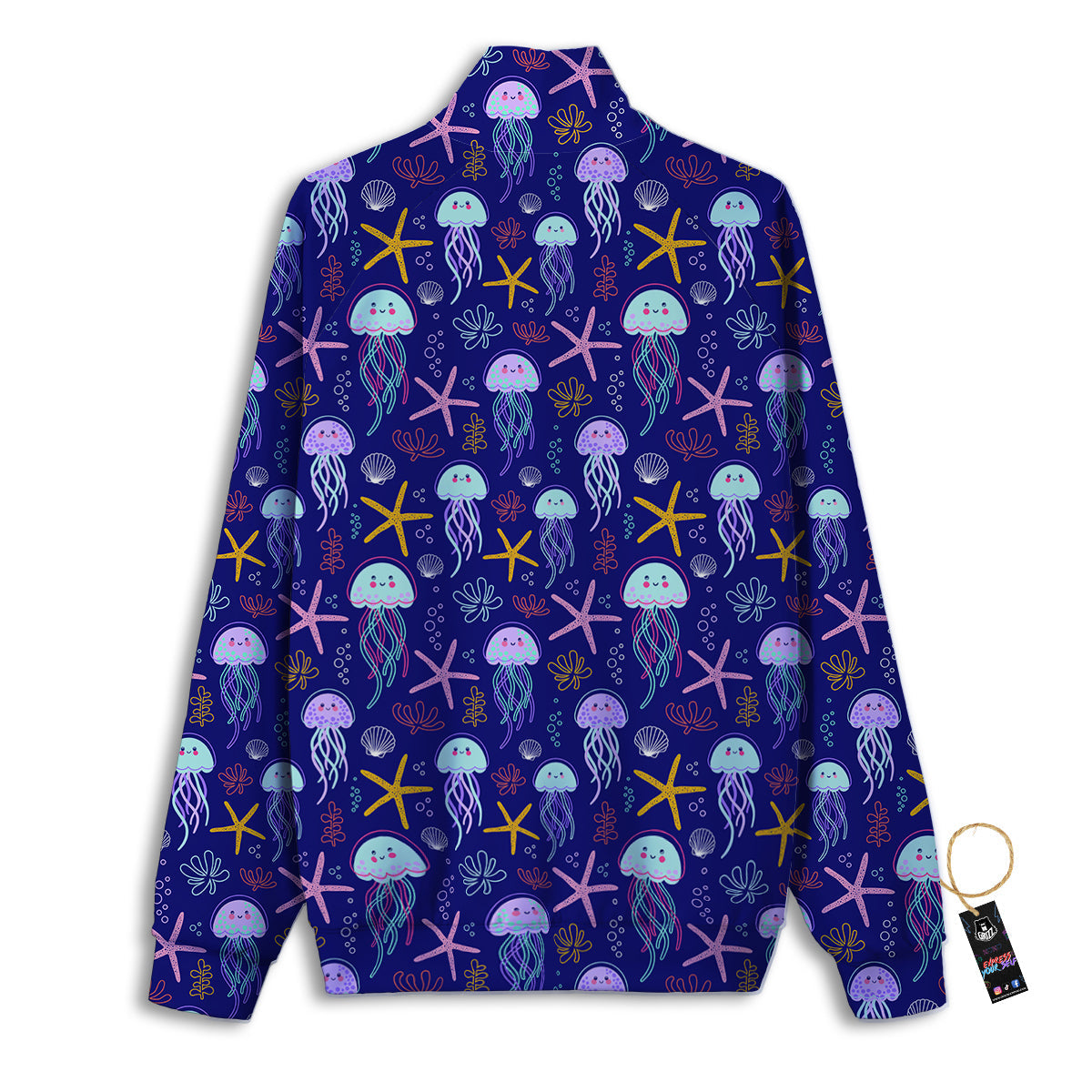 Jellyfish Cute Print Pattern Track Jacket-grizzshop