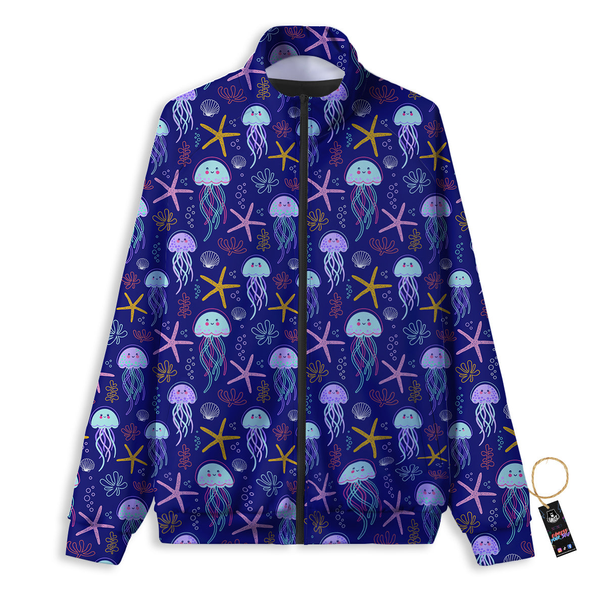 Jellyfish Cute Print Pattern Track Jacket-grizzshop