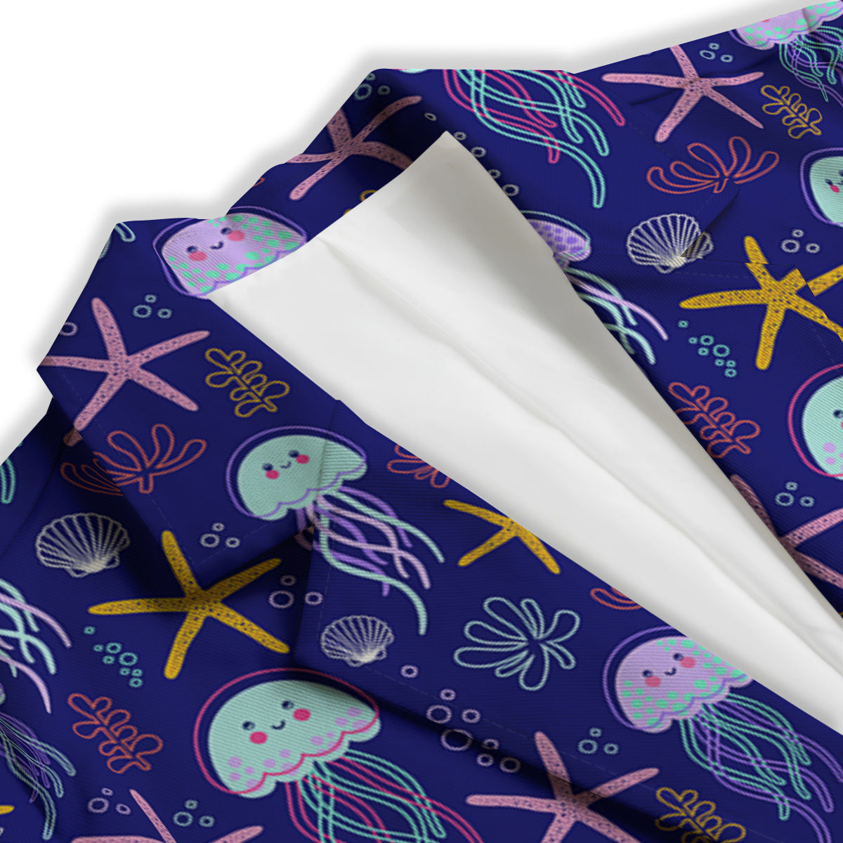 Jellyfish Cute Print Pattern Women's Blazer-grizzshop