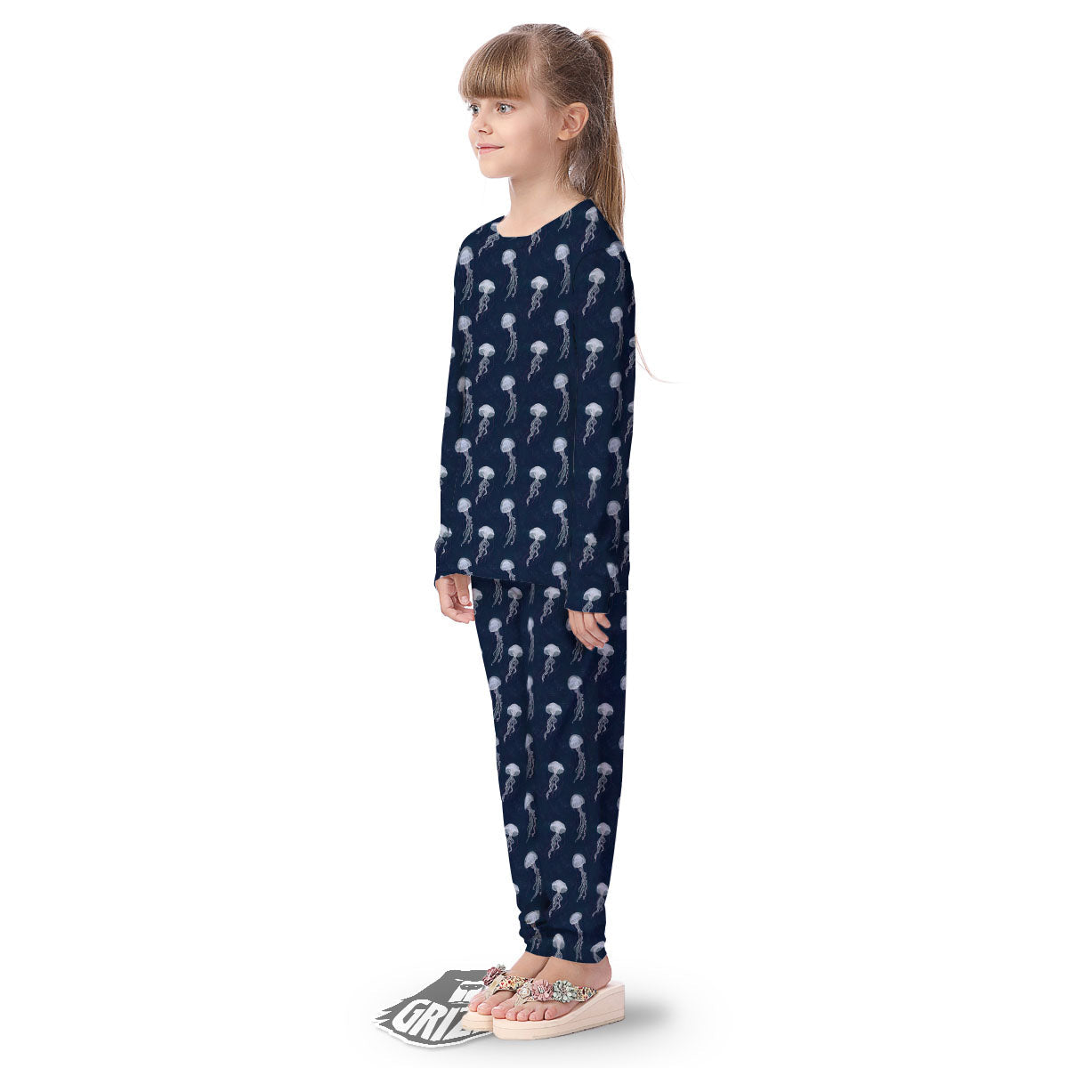 Jellyfish Fish Print Pattern Kid's Pajamas-grizzshop