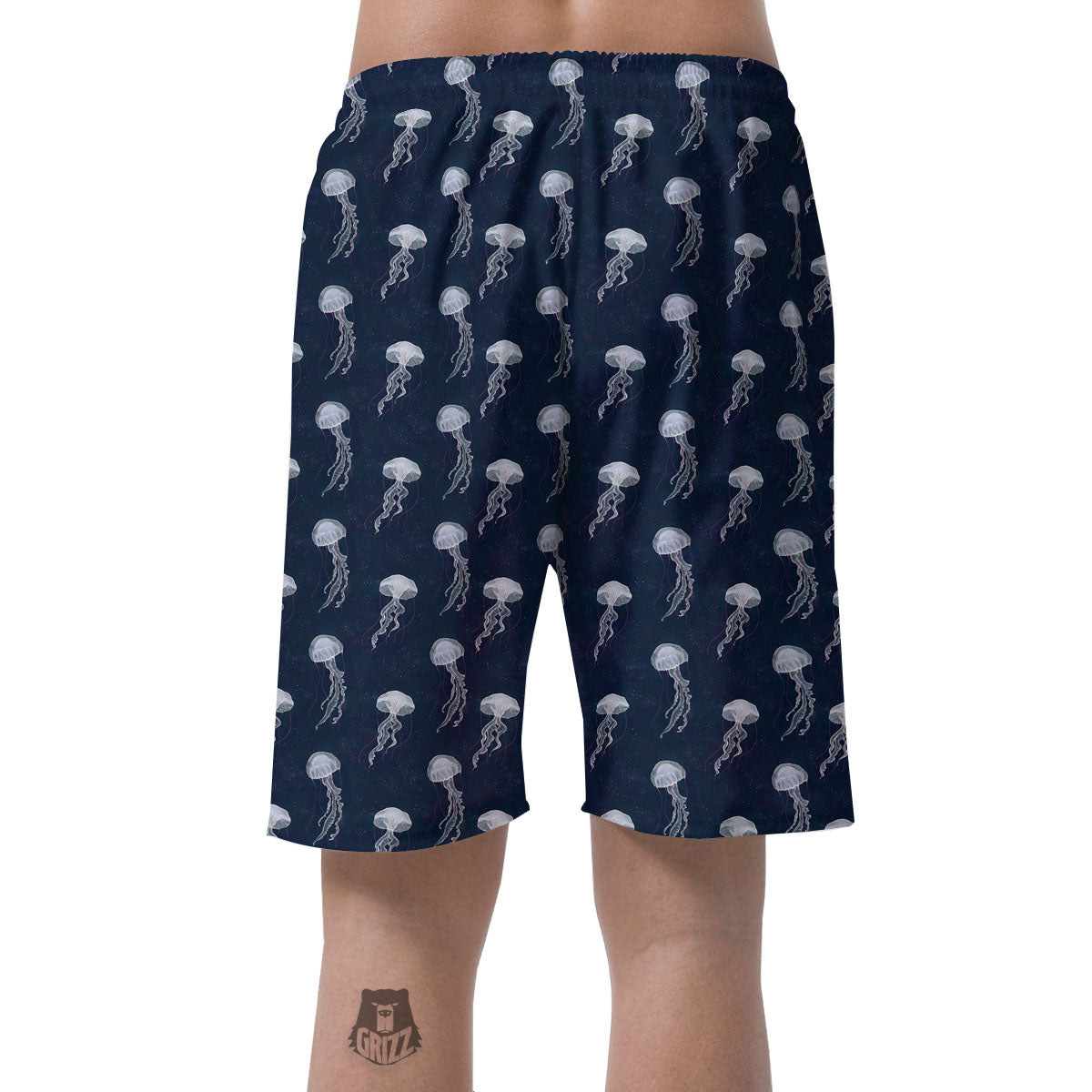 Jellyfish Fish Print Pattern Men's Shorts-grizzshop