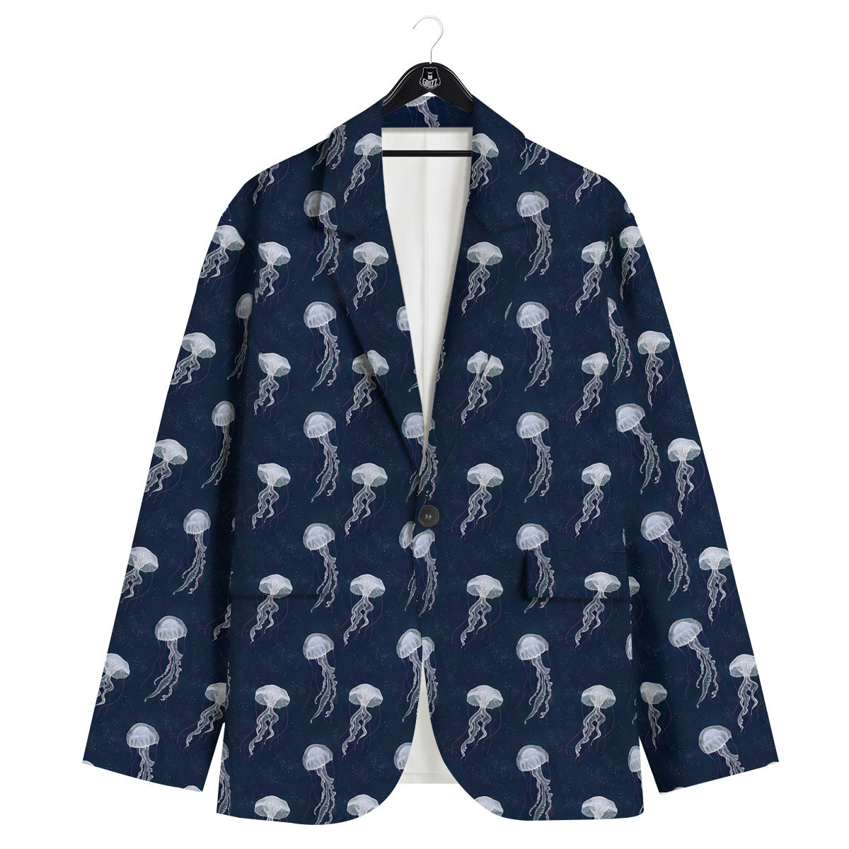 Jellyfish Fish Print Pattern Men's Sport Coat-grizzshop