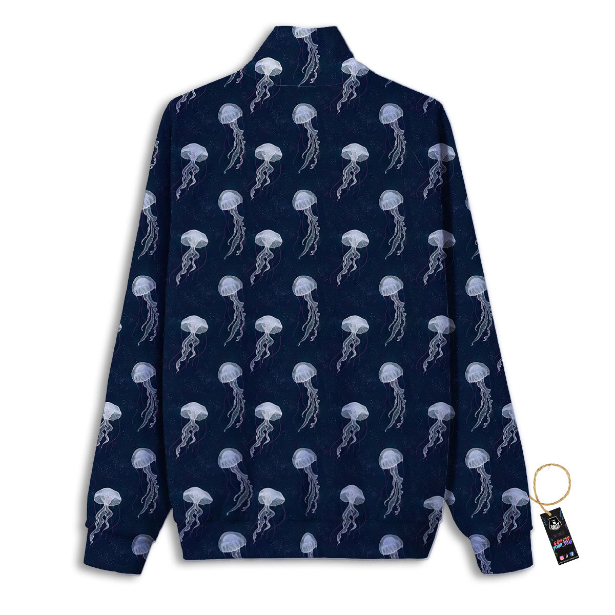 Jellyfish Fish Print Pattern Track Jacket-grizzshop