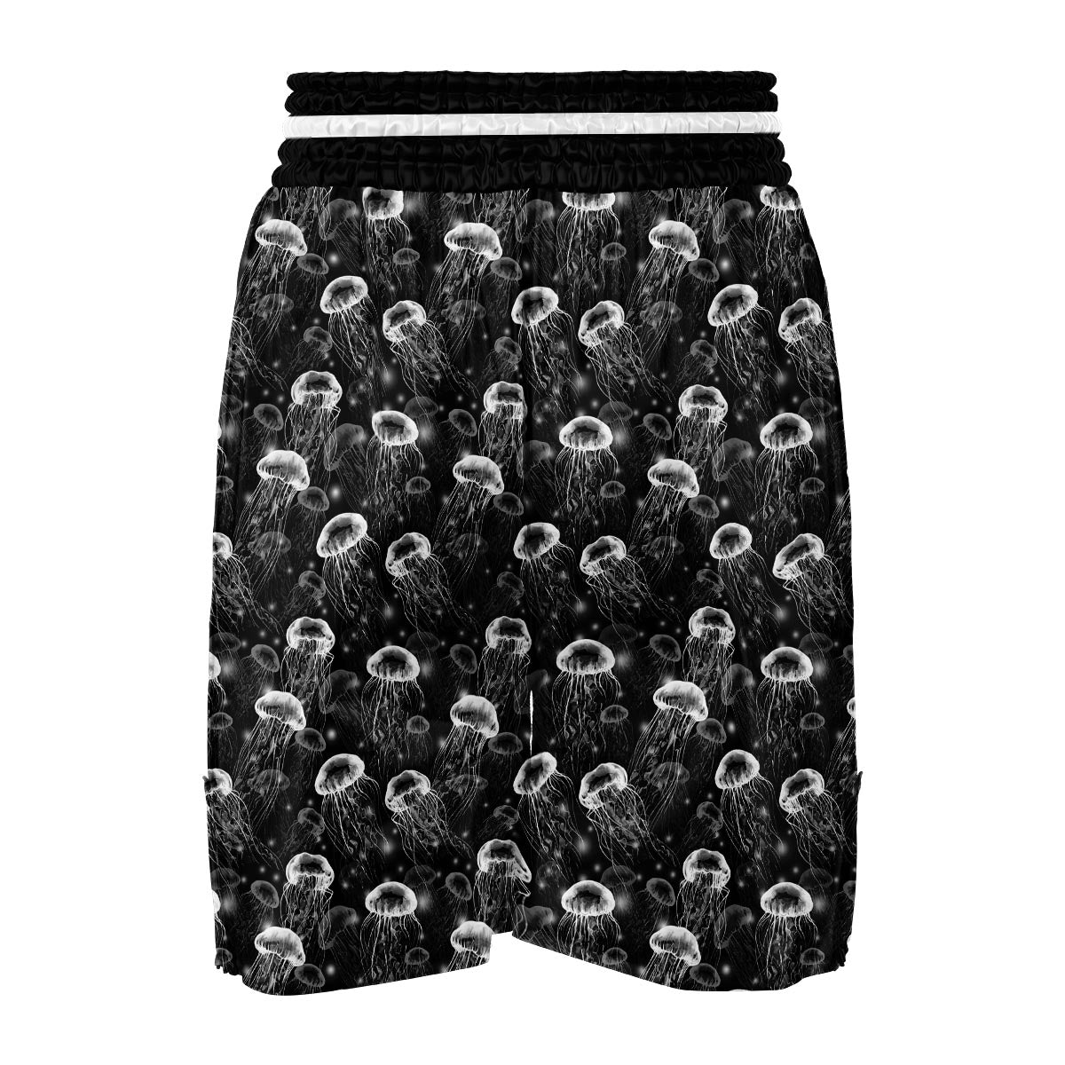 Jellyfish Pattern Print Boxing Shorts-grizzshop