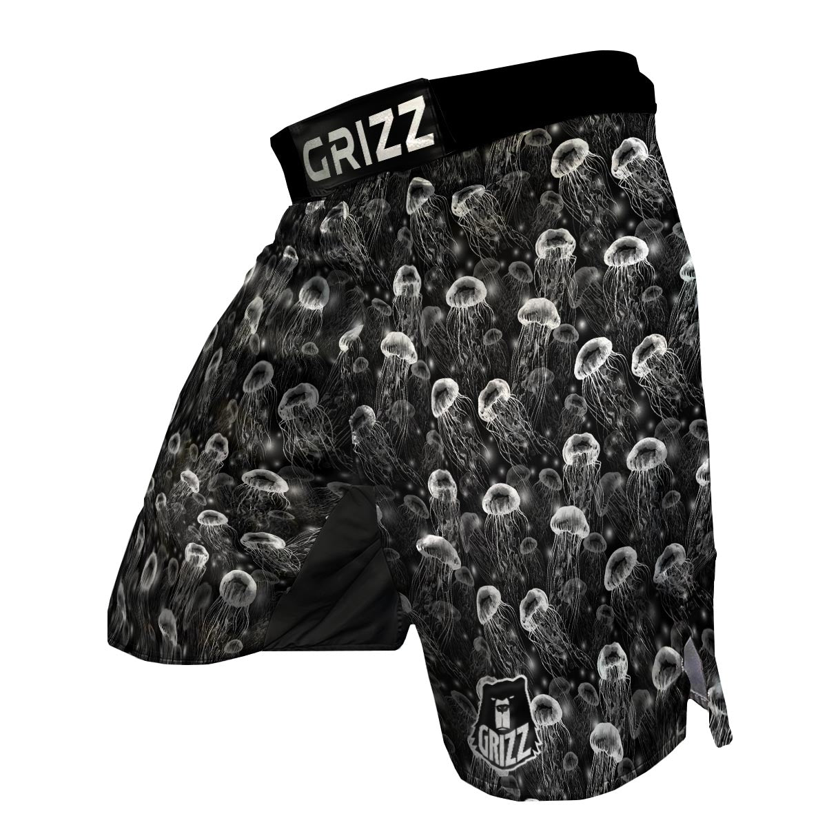 Jellyfish Pattern Print MMA Shorts-grizzshop