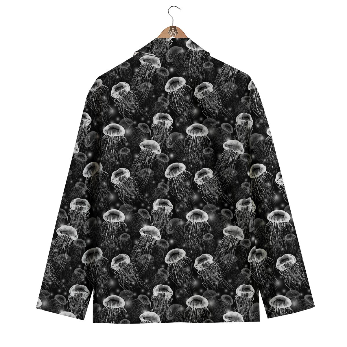 Jellyfish Pattern Print Men's Blazer-grizzshop