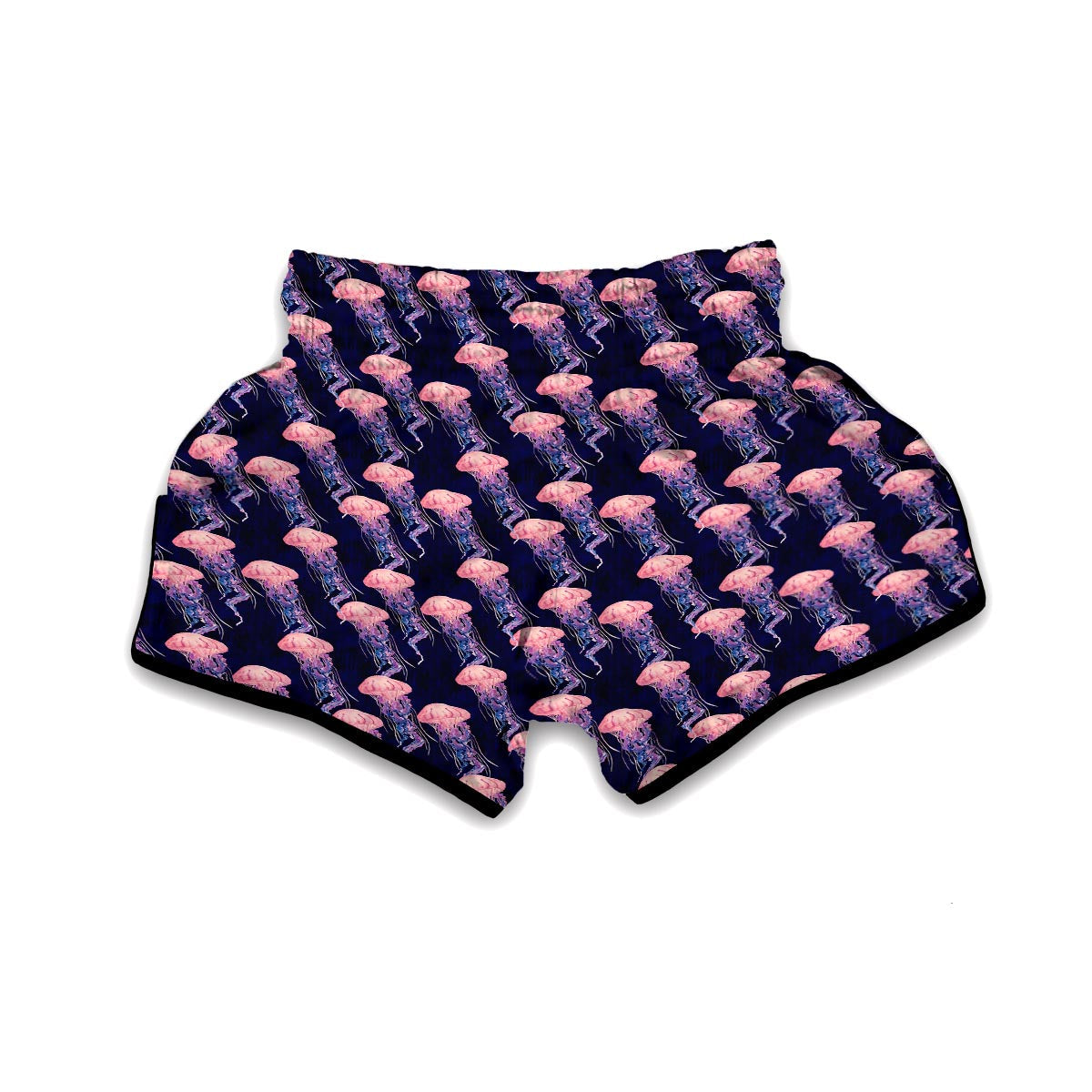 Jellyfish Print Pattern Muay Thai Boxing Shorts-grizzshop