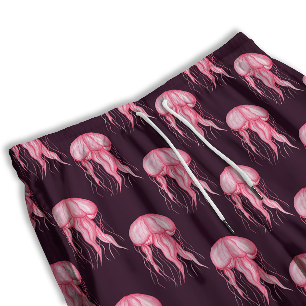 Jellyfish Watercolor Print Pattern Men's Athletic Shorts