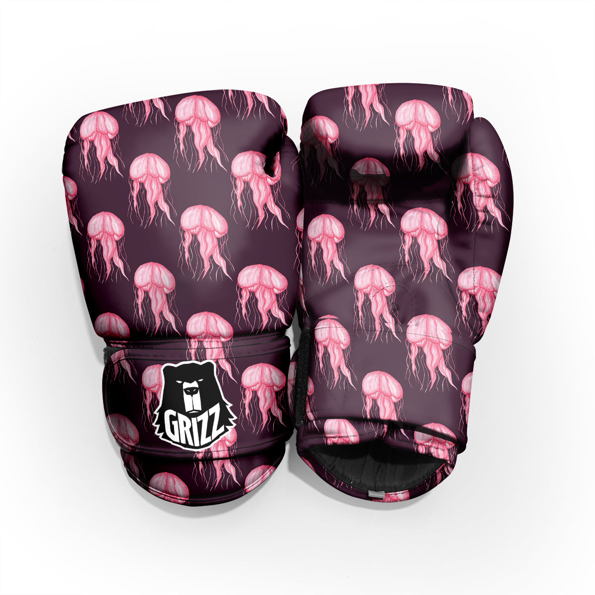 Jellyfish Watercolor Print Pattern Pro Boxing Glove