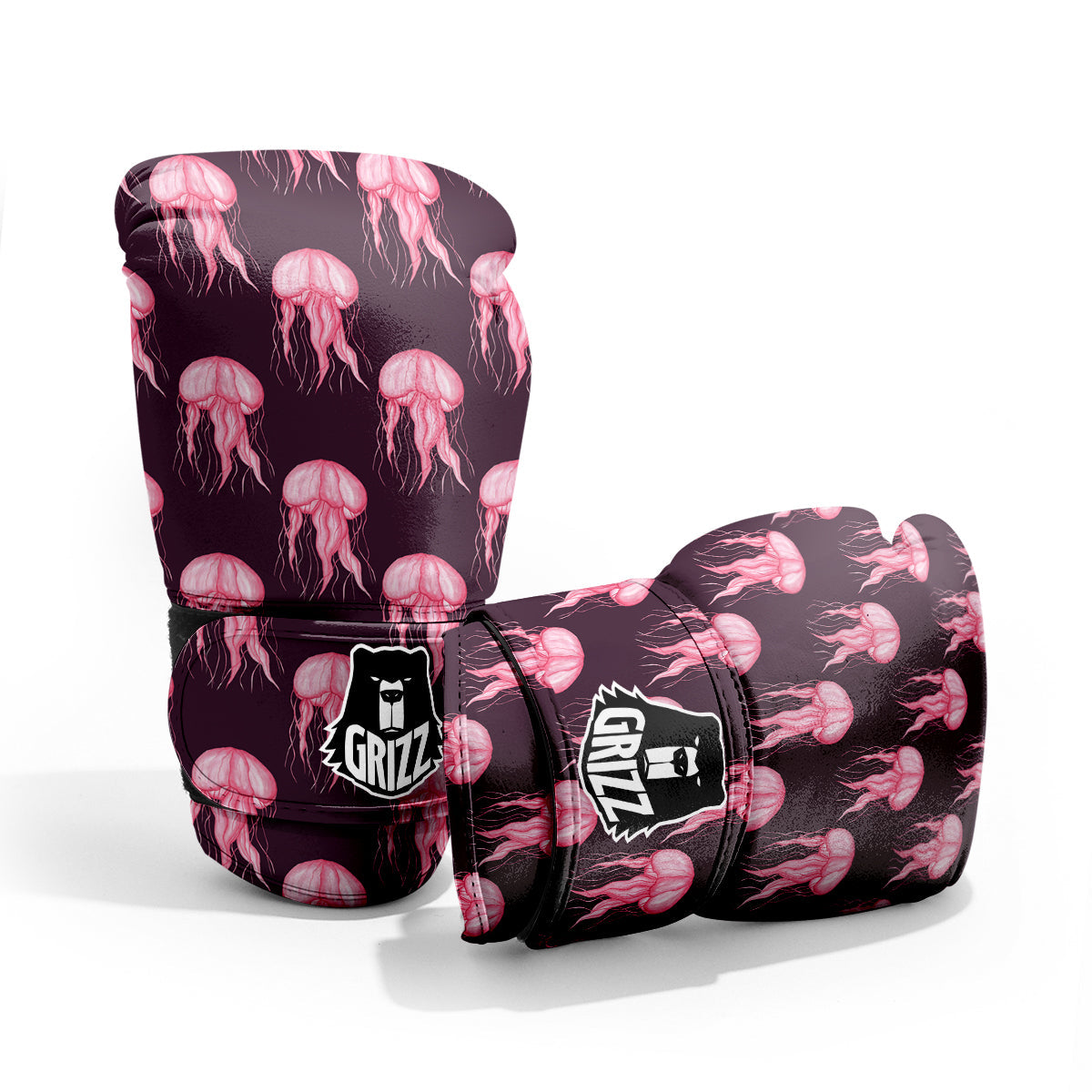 Jellyfish Watercolor Print Pattern Pro Boxing Glove