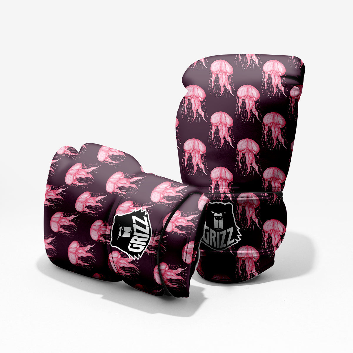 Jellyfish Watercolor Print Pattern Pro Boxing Glove