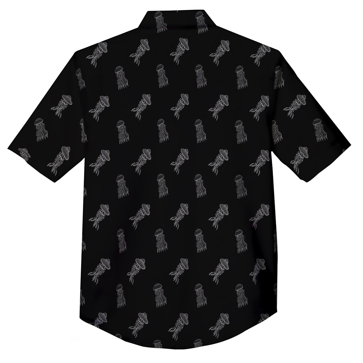 Jellyfish Zentangle Print Pattern Button Up Shirt-grizzshop