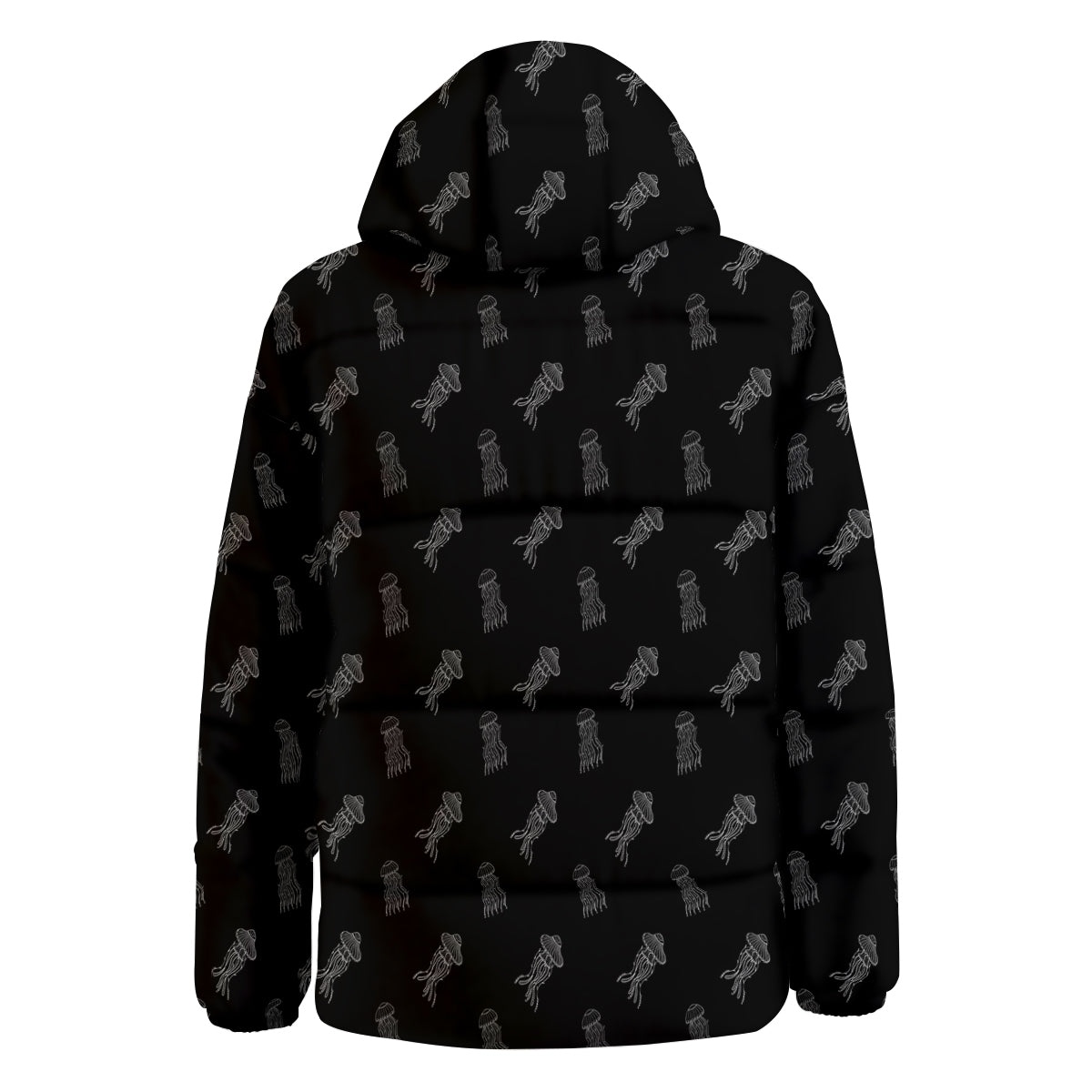 Jellyfish Zentangle Print Pattern Down Jacket-grizzshop