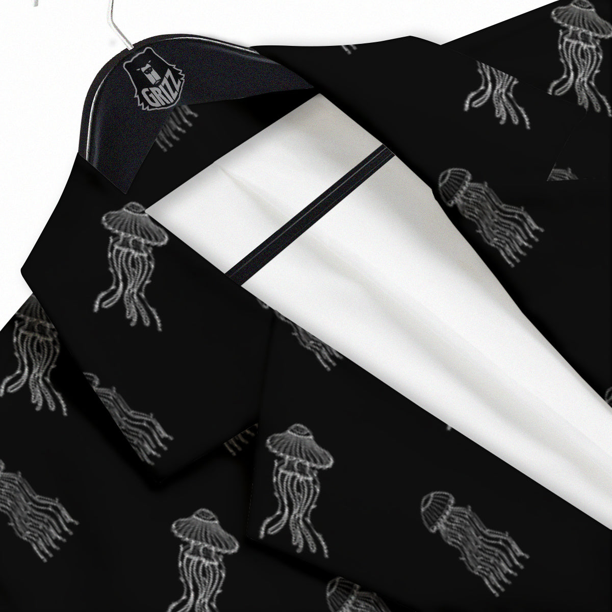 Jellyfish Zentangle Print Pattern Men's Sport Coat-grizzshop