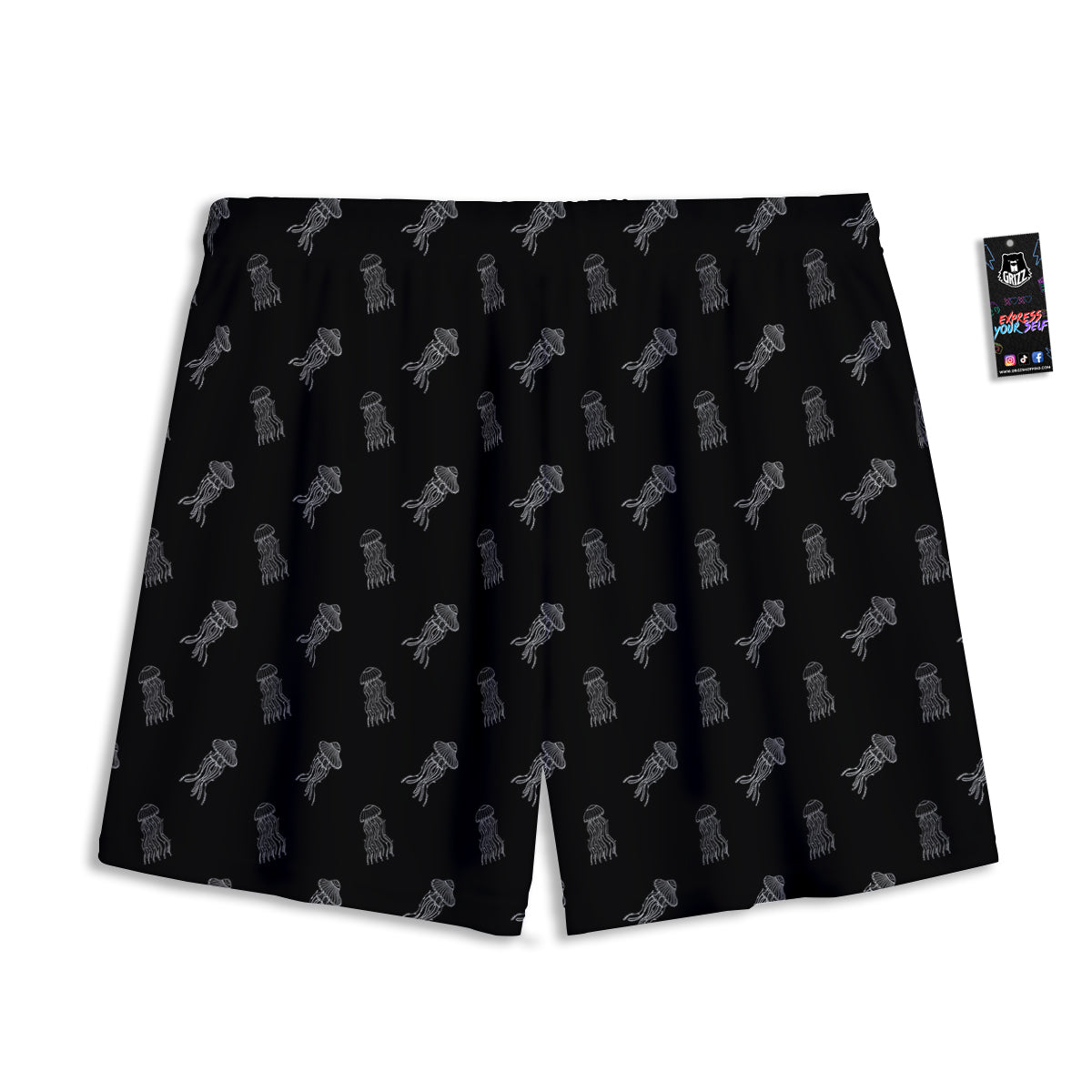 Jellyfish Zentangle Print Pattern Mesh Shorts