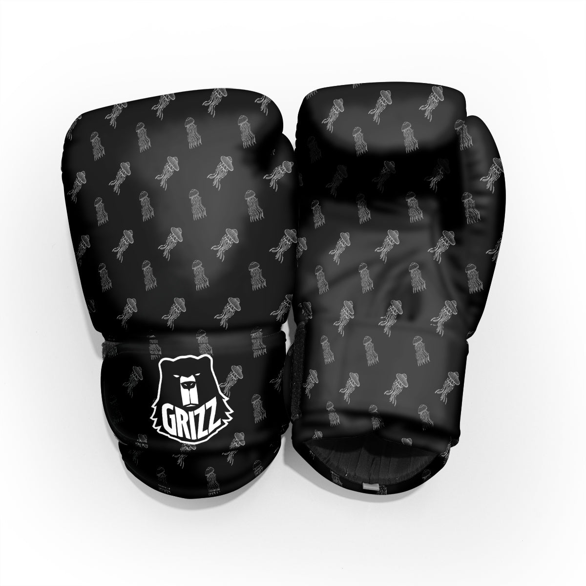 Jellyfish Zentangle Print Pattern Pro Boxing Glove