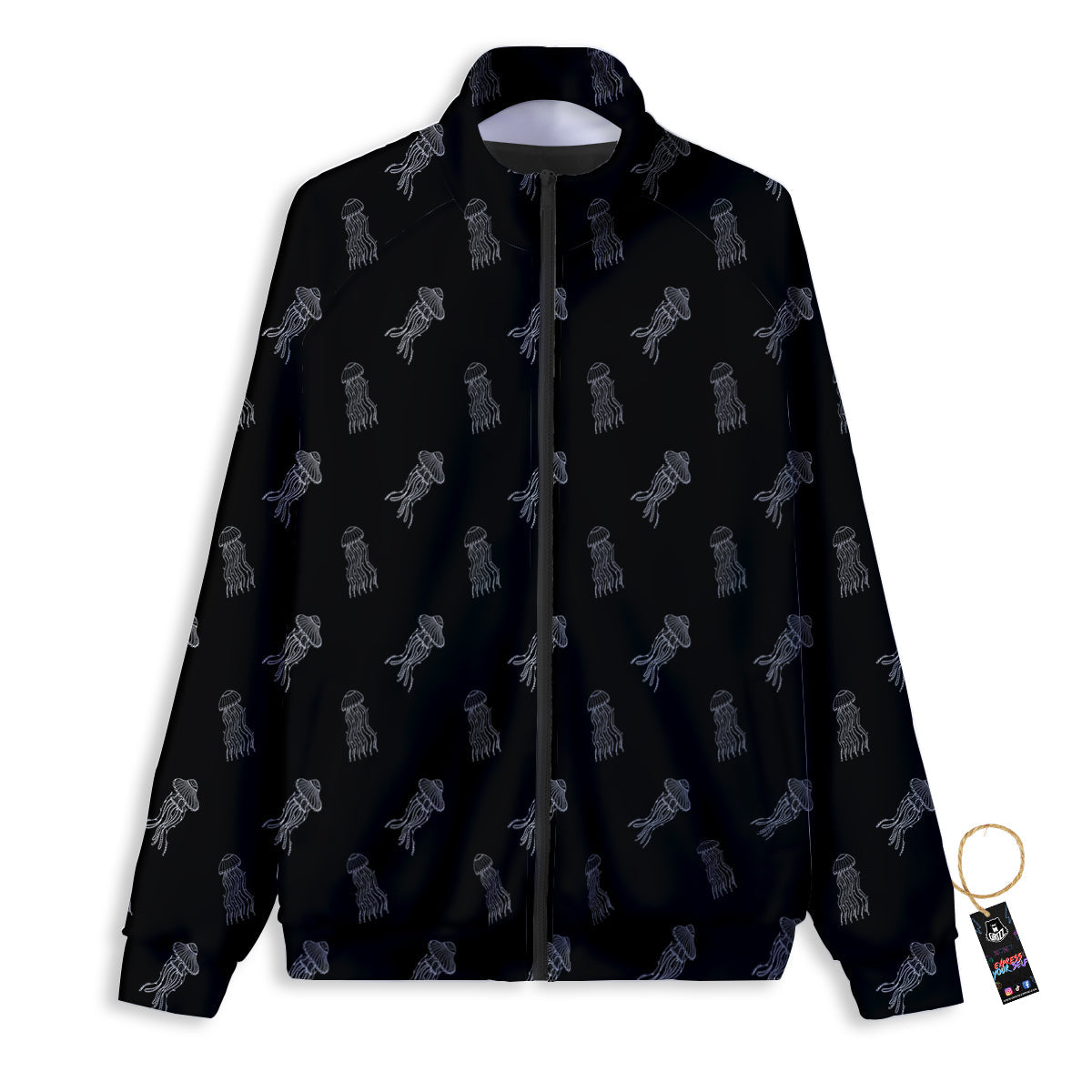 Jellyfish Zentangle Print Pattern Track Jacket-grizzshop