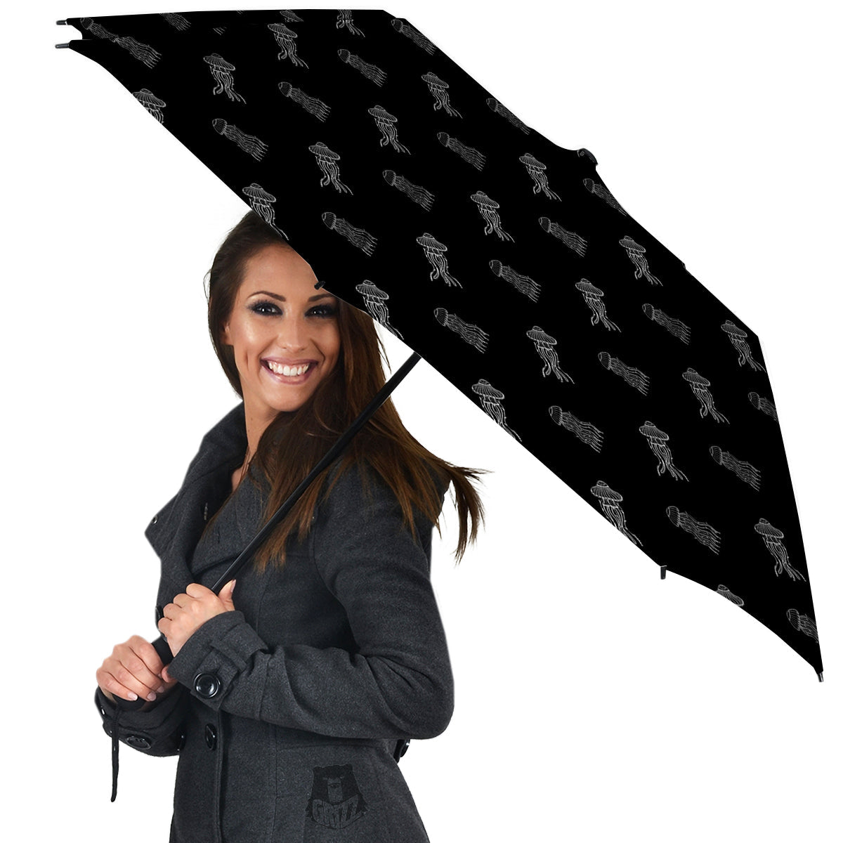 Jellyfish Zentangle Print Pattern Umbrella-grizzshop